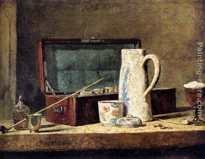 Pipes And Drinking Pitcher painting - Jean Baptiste Simeon Chardin Pipes And Drinking Pitcher art painting